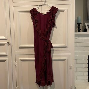 Tory Burch Burgundy Wrap Dress